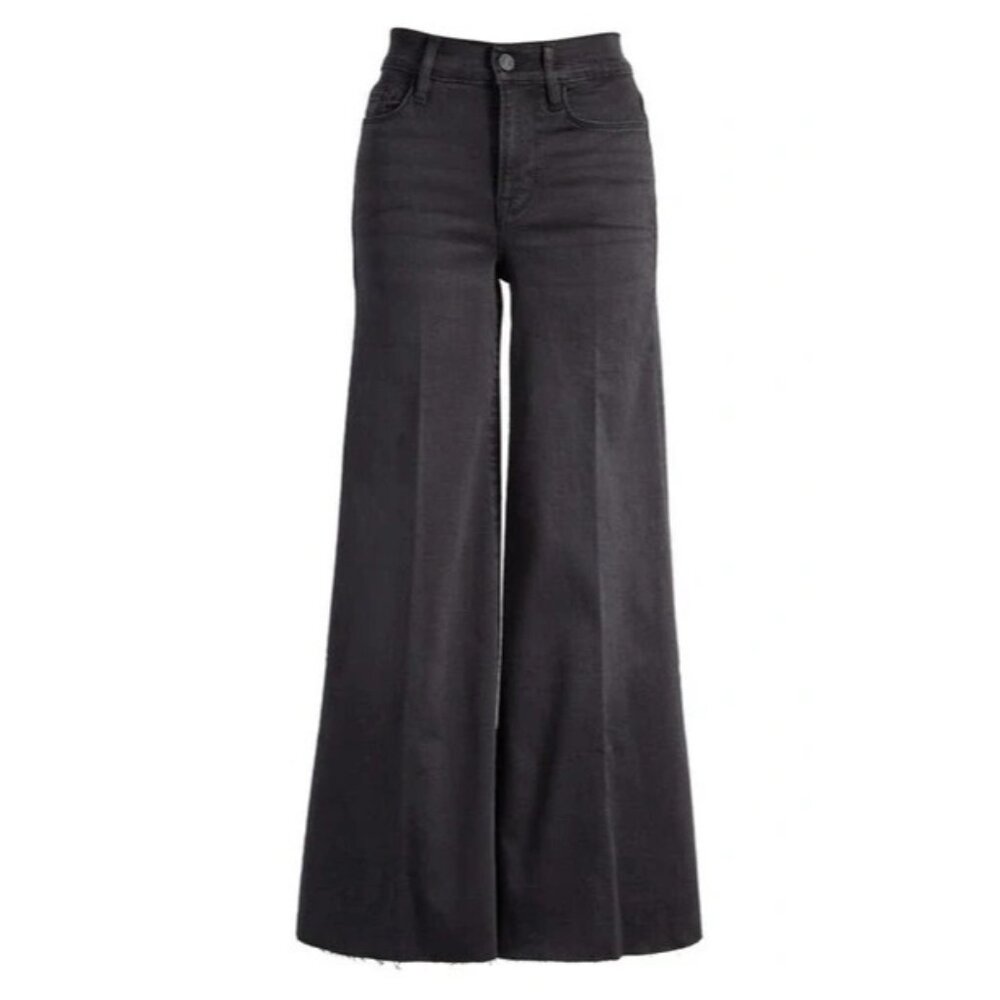 NWT Frame Le Palazzo Crop in Kerry Wide Leg Raw Hem Stretch Jeans 31